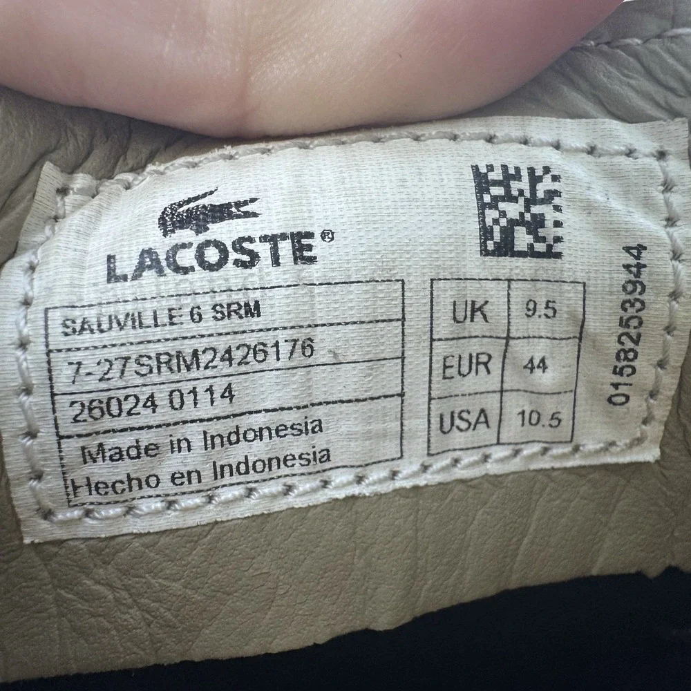 Lacoste Sauville Boat Shoes Men's Sz 10.5 (EU 44) Brown